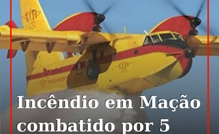 Um incêndio na Freguesia de Envendos, no concelho de Mação