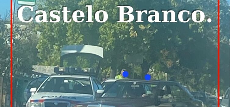 Acidente entre dois automóveis em Castelo Branco