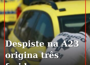 Três pessoas ficaram feridas esta manhã na sequência de um despiste na A23