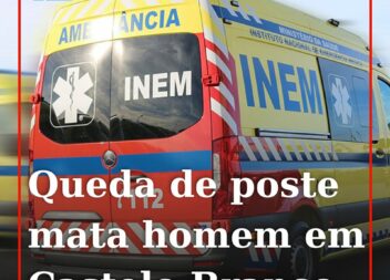 Um homem de 25 anos morreu esta quarta-feira após sofrer uma queda de um poste c