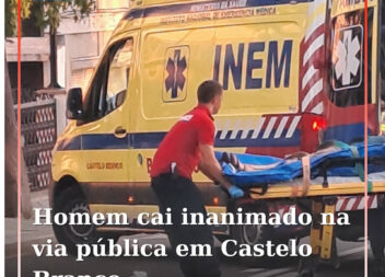 Um homem ter-se-á sentido mal esta tarde de segunda-feira e acabou por cair inan
