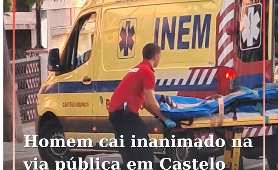 Um homem ter-se-á sentido mal esta tarde de segunda-feira e acabou por cair inan