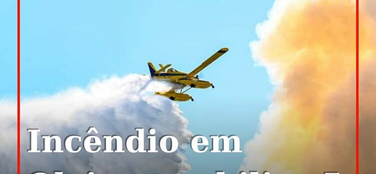 Um incêndio florestal deflagrou na localidade de Sandinho de Santo Amaro