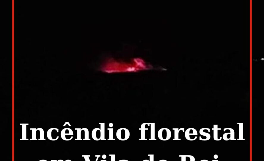 Um incêndio numa zona de povoamento florestal deflagrou esta noite em Abrunheiro