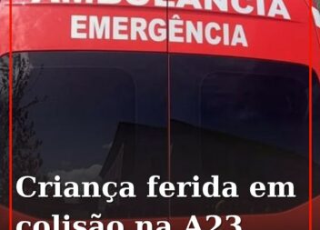 Uma criança com cerca de 12 anos de idade sofreu ferimentos ligeiros na sequênci