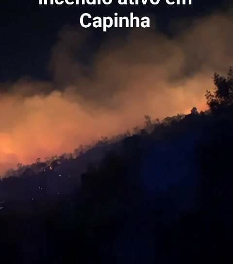 Arde com alguma intensidade o incêndio que deflagrou em Capinha