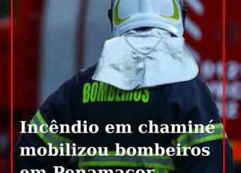 O alerta para um foco de incêndio numa chaminé de um edifício de Hotelaria e Res