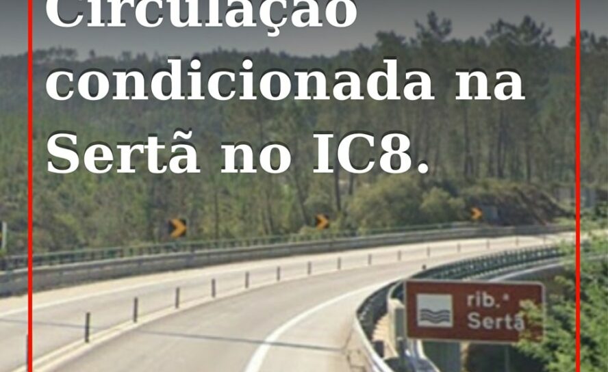 O trânsito estará condicionado no IC8, no dia 13 de setembro