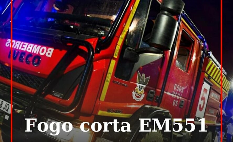 Um foco de incêndio deflagrou junto à EM551, próximo de Cafede