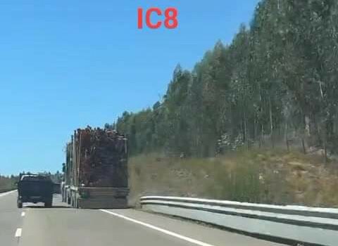 Um veículo pesado de mercadorias sofreu uma avaria no IC8