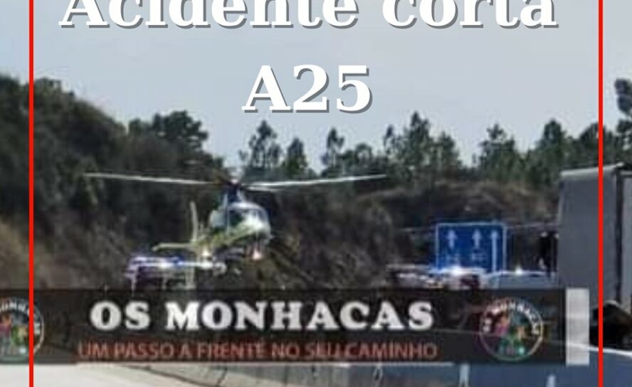 Uma colisão rodoviária na A25, ao km 149+339, entre Celorico da Beira e Guarda,