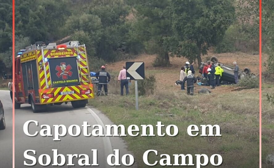 Despiste seguido de capotamento fere homem