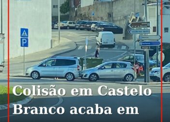 Dua viaturas ligeiras ficaram danificadas esta tarde de quarta-feira
