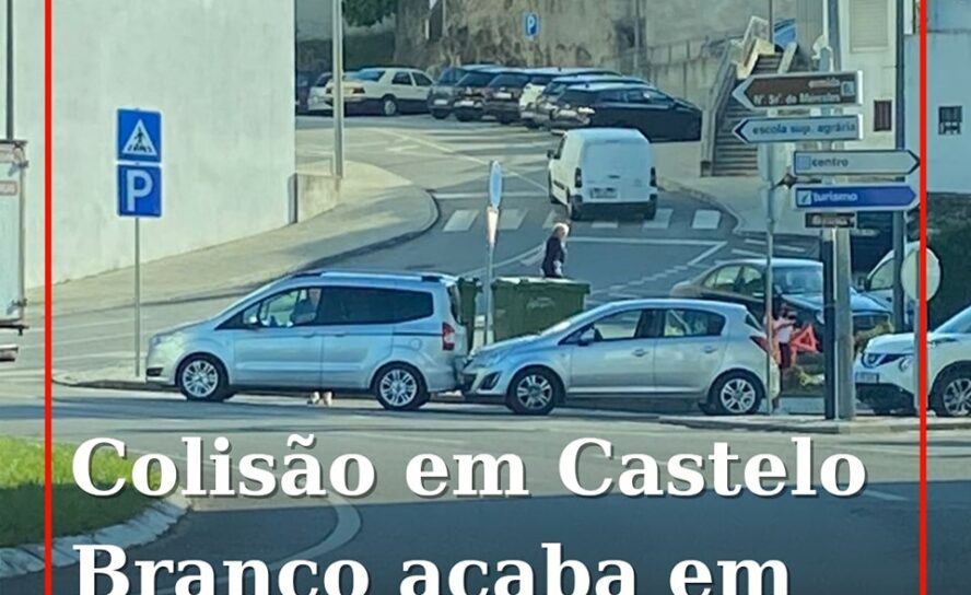 Dua viaturas ligeiras ficaram danificadas esta tarde de quarta-feira