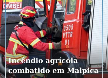 Incêndio agrícola combatido em Malpica do Tejo