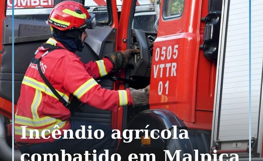 Incêndio agrícola combatido em Malpica do Tejo