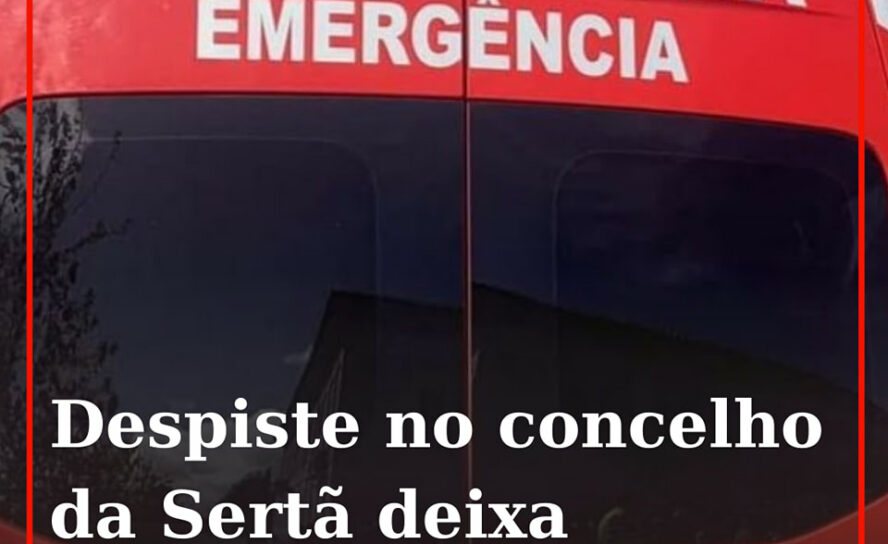 Um bombeiro ficou ferido após o veículo de transporte de doentes em que seguia s