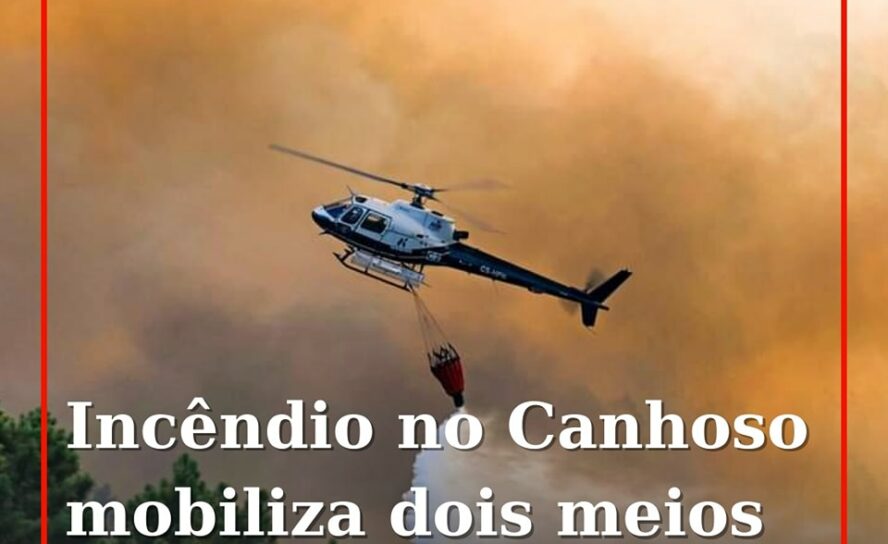 Um incêndio deflagrou junto ao Parque Industrial do Canhoso