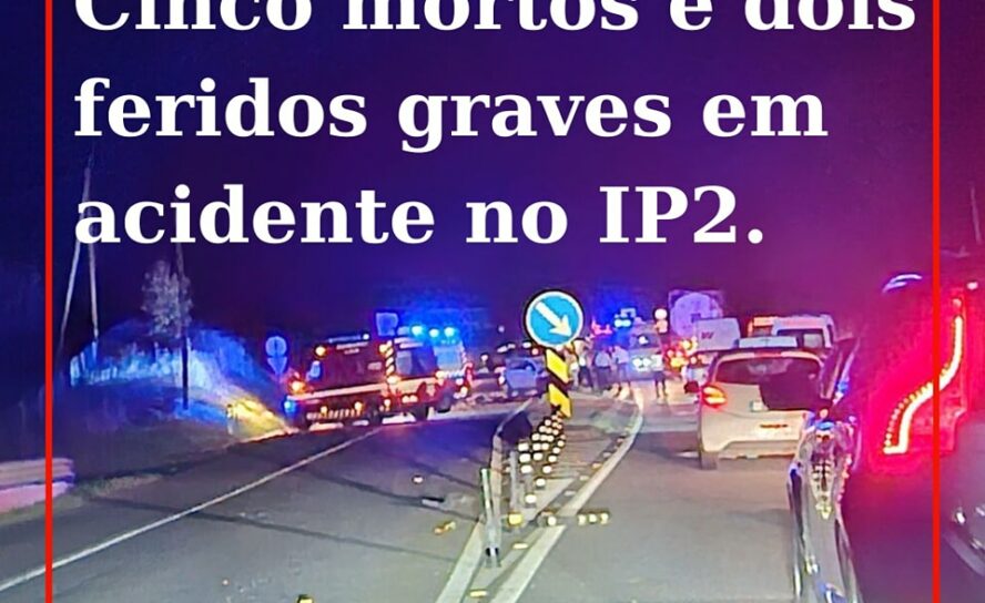 Acidente em Beja mata cinco pessoas e fere outras duas