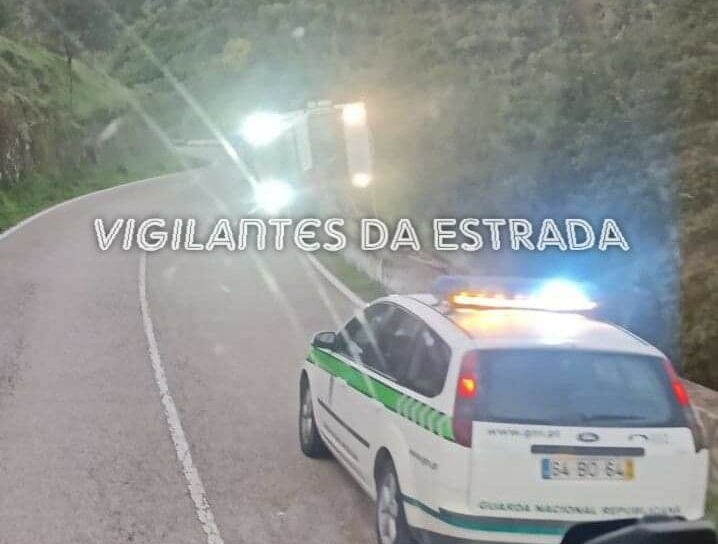 Camião tomba próximo da ribeira de Nisa