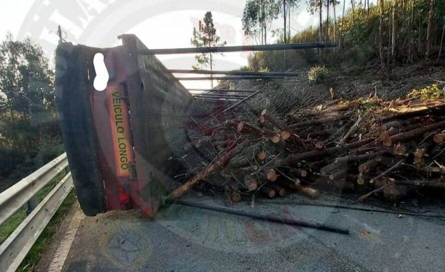Despiste de pesado na EN112 faz um ferido