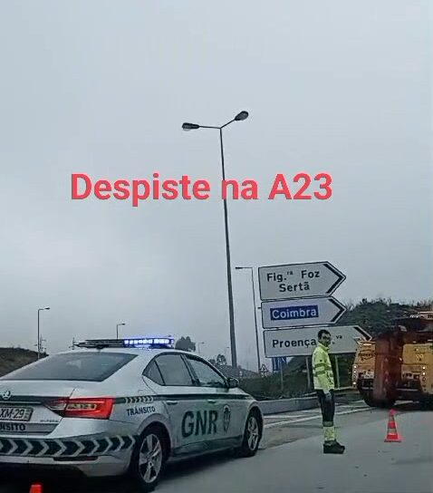 Despiste de viatura ligeira na A23