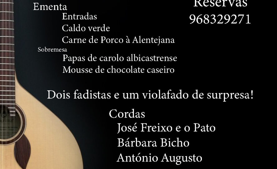 Noite de Fados no Restaurante Cantinho dos Fadistas.
