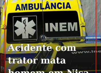 Um homem, de 74 anos, morreu hoje num acidente com um trator agrícola em Nisa