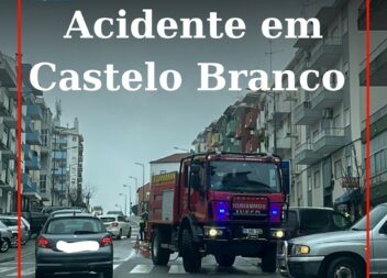 Colisão aparatosa em Castelo Branco
