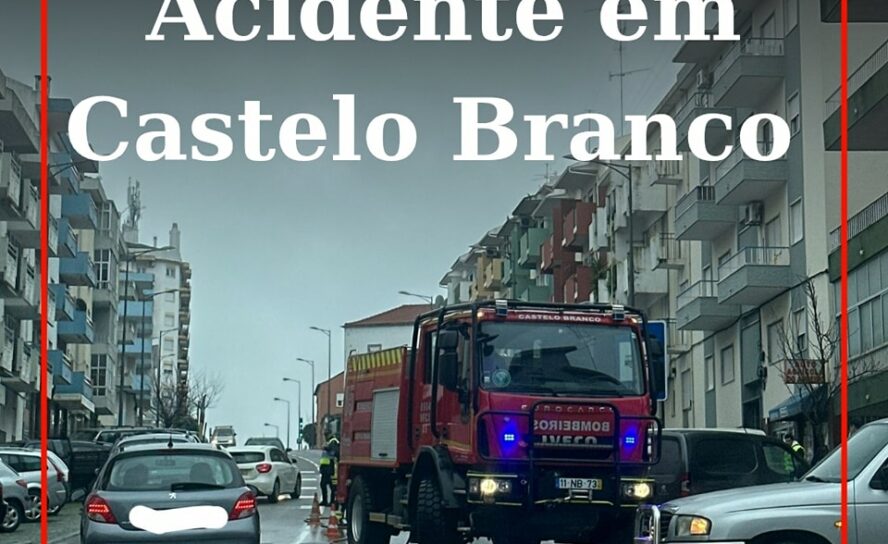 Colisão aparatosa em Castelo Branco