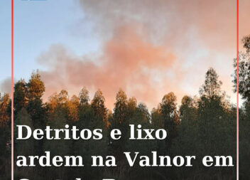Detritos ardem na Valnor em Castelo Branco