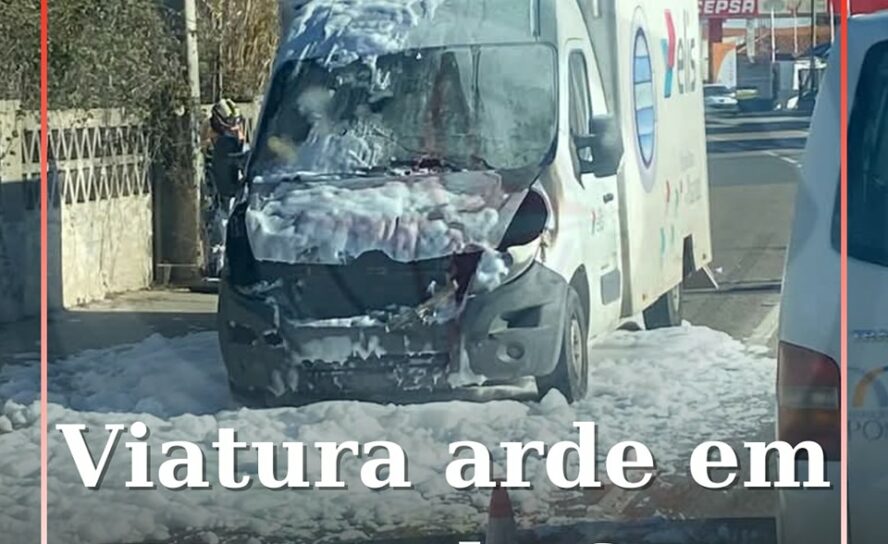 Incêndio em carrinha condiciona trânsito
