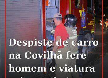 Um homem de 70 anos ficou ferido depois do automóvel em que seguia ter entrado e