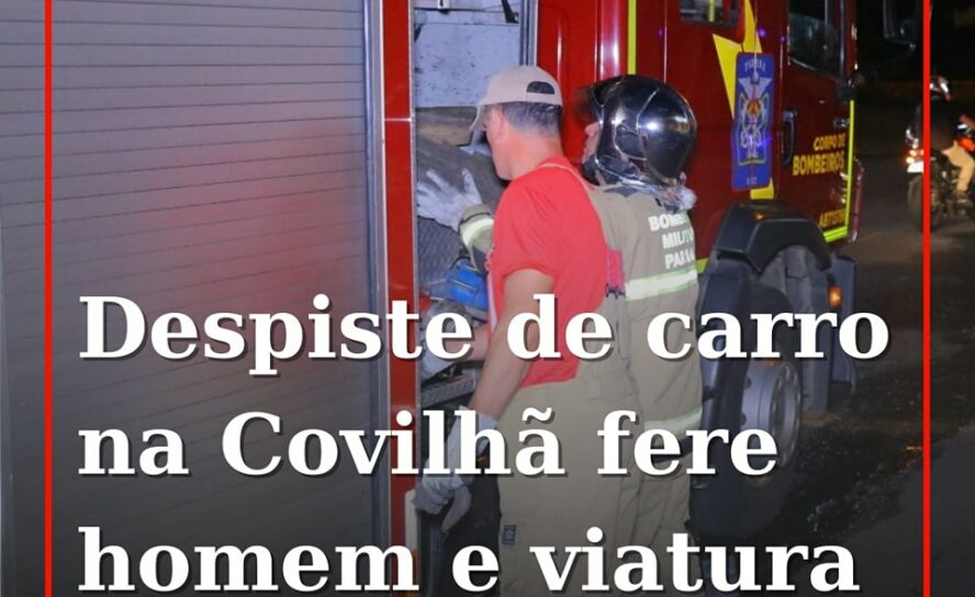 Um homem de 70 anos ficou ferido depois do automóvel em que seguia ter entrado e