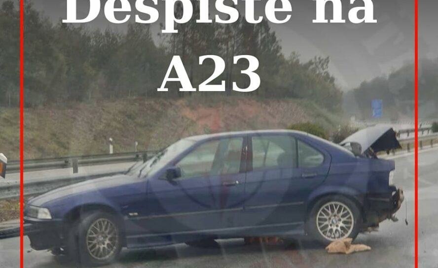 Uma veículo ligeiro de passageiros despistou-se na A23