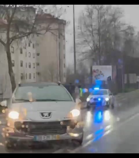 Colisão aparatosa em Castelo Branco