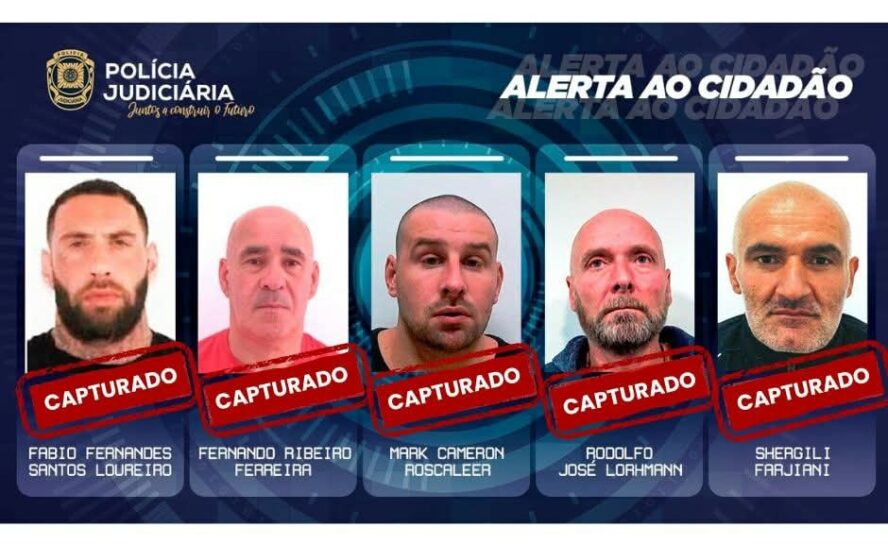 Vale de Judeus: Todos capturados. PJ "caça" em Espanha dois últimos evadidos