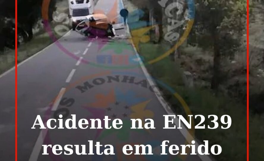 Acidente na EN239 causa ferido leve