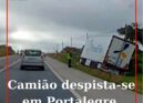 Camião despista-se na EN246 entre Portalegre e São Tiago