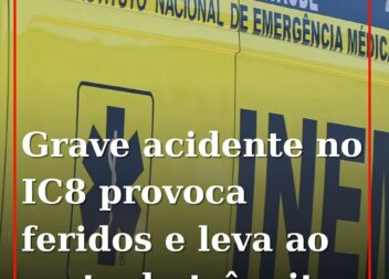 Colisão no IC8 causa dois feridos graves