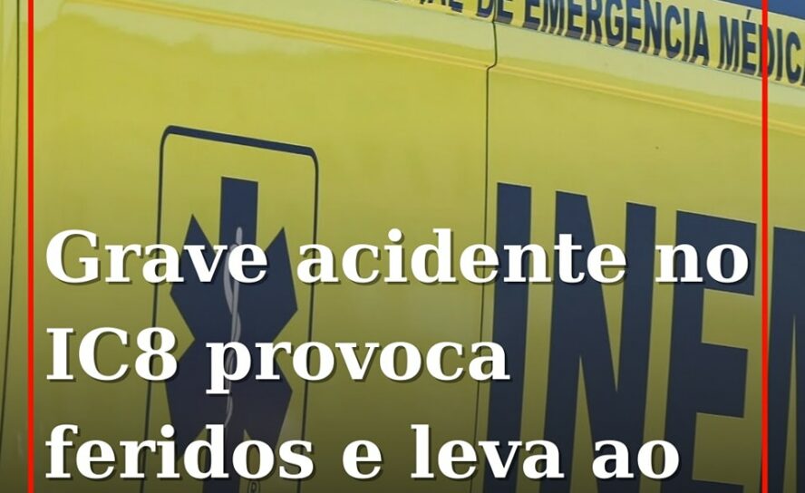 Colisão no IC8 causa dois feridos graves