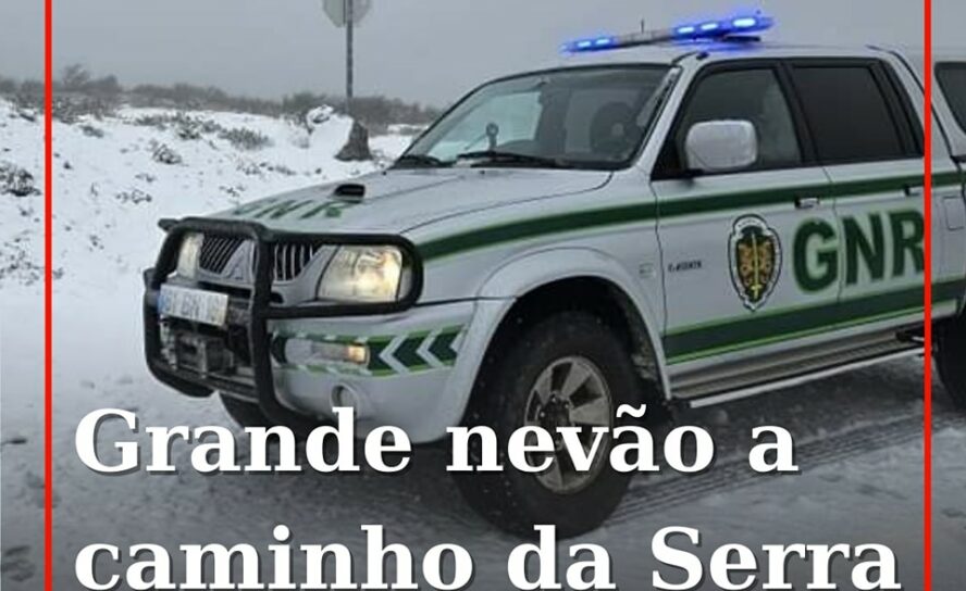 Grande nevão a caminho da Serra da Estrela