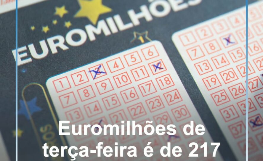 Jackpot do Euromilhões sobe para 217 milhões de euros
