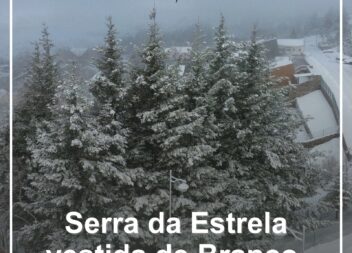 Nesta manhã de domingo, dia 23, a Serra da Estrela mostrou-se, mais uma vez