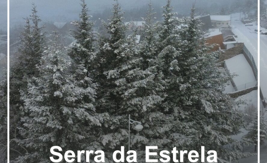 Nesta manhã de domingo, dia 23, a Serra da Estrela mostrou-se, mais uma vez