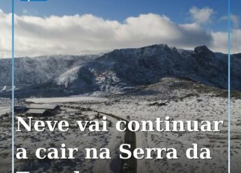 Neve continua a cair na Serra da Estrela e estradas para a Torre encerradas