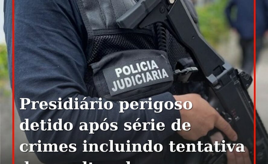 PJ deteve homem de 44 anos que realizou crimes enquanto gozava de saída precária