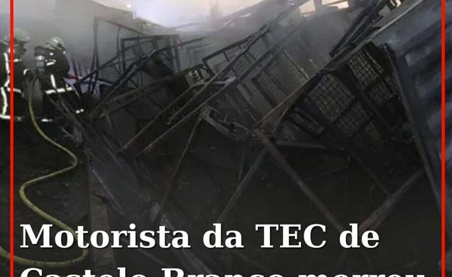 Um camião incendiou-se completamente após um acidente na noite de sexta-feira