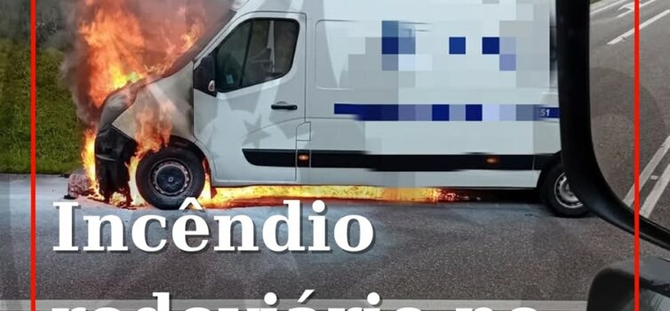 Viatura arde no IC8