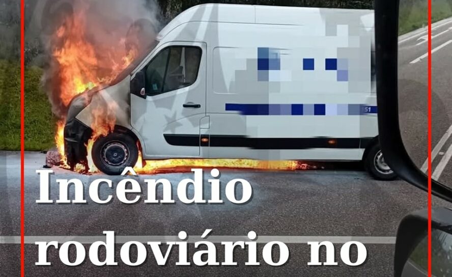 Viatura arde no IC8